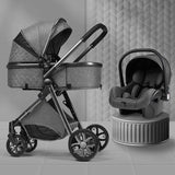 High landscape baby stroller