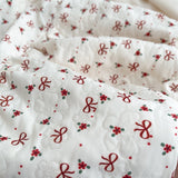 Velvet Bow Newborn Gown – Cozy Autumn Wrap