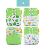 Happy Flute Eco Baby Diapers– 4pcs Set with Waterproof Bag