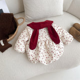 Velvet Bow Newborn Gown – Cozy Autumn Wrap